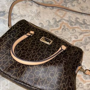 Calvin Klein Brown over the shoulder purse